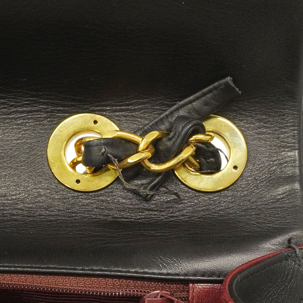 Chanel Shoulder Bag Maxi Quilted Lambskin Black Gold — view 6