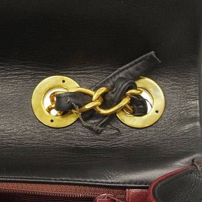 Chanel Shoulder Bag Maxi Quilted Lambskin Black Gold — view 6
