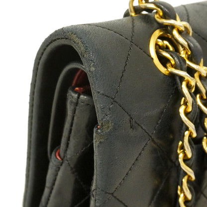 Chanel Shoulder Bag Quilted Lambskin Black Gold — view 6