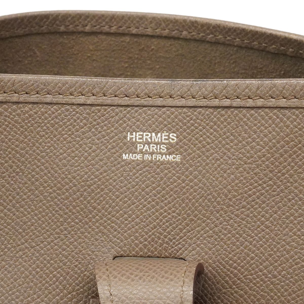 Hermes Shoulder Bag Veau Epsom Etain Silver — view 5