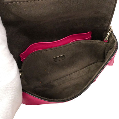 Fendi Handbag Mon Star Micro Bucket Leather Pink Silver — view 4