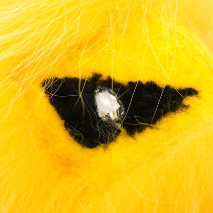 Fendi Key Holder Charm Montstar Fur Yellow Silver — view 7