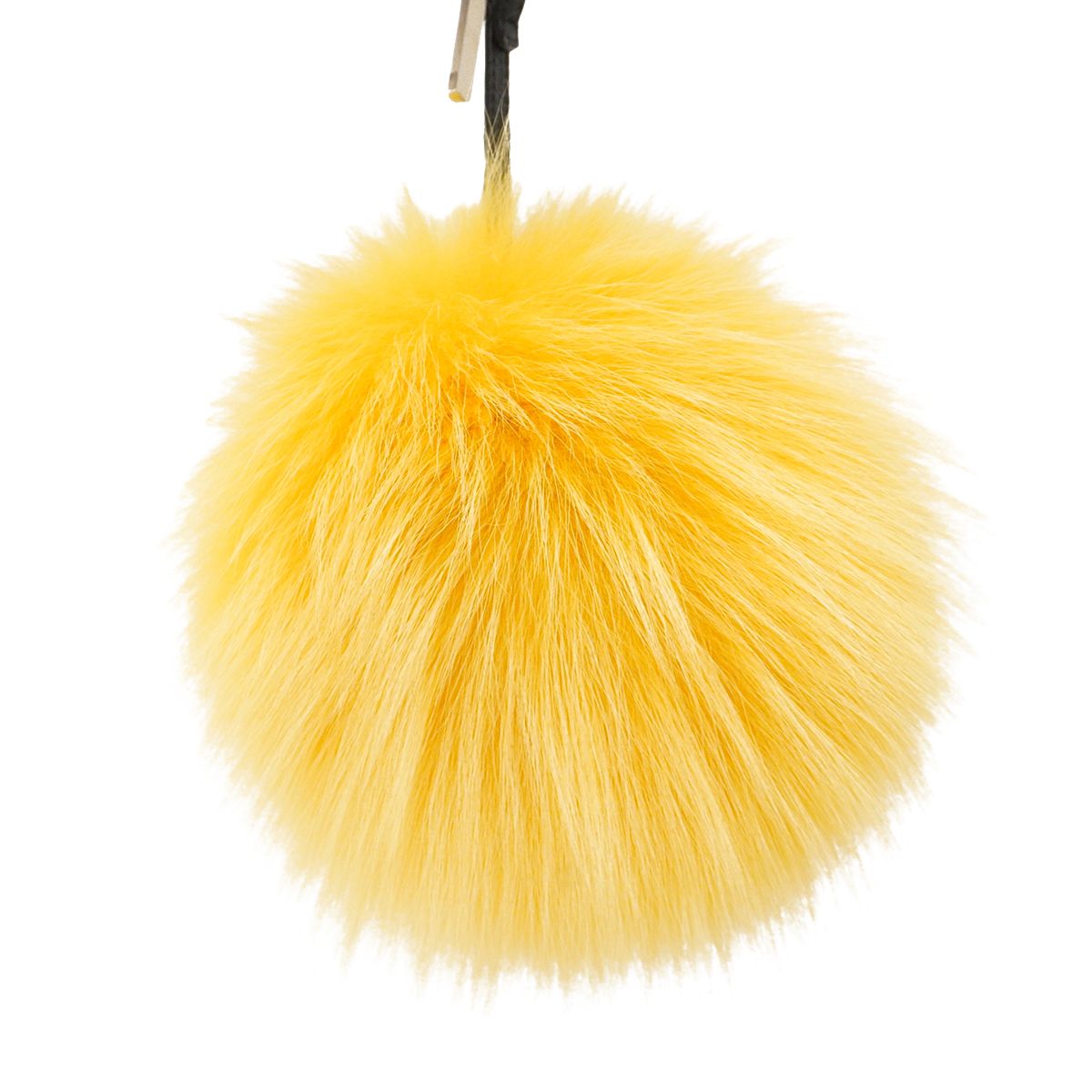 Fendi Key Holder Charm Montstar Fur Yellow Silver — view 8