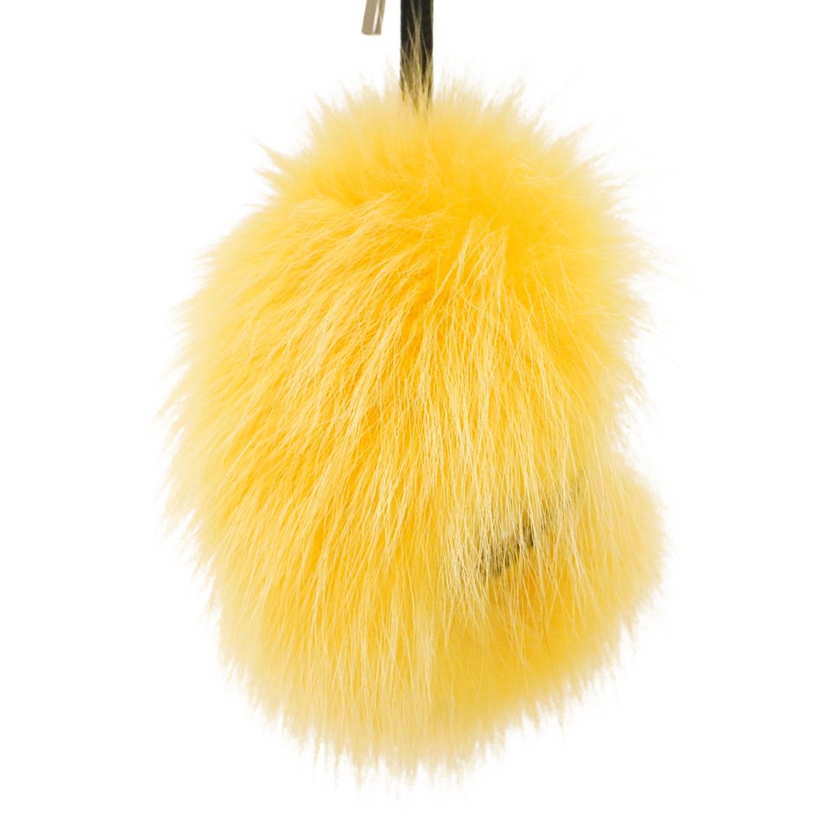 Fendi Key Holder Charm Montstar Fur Yellow Silver — view 2