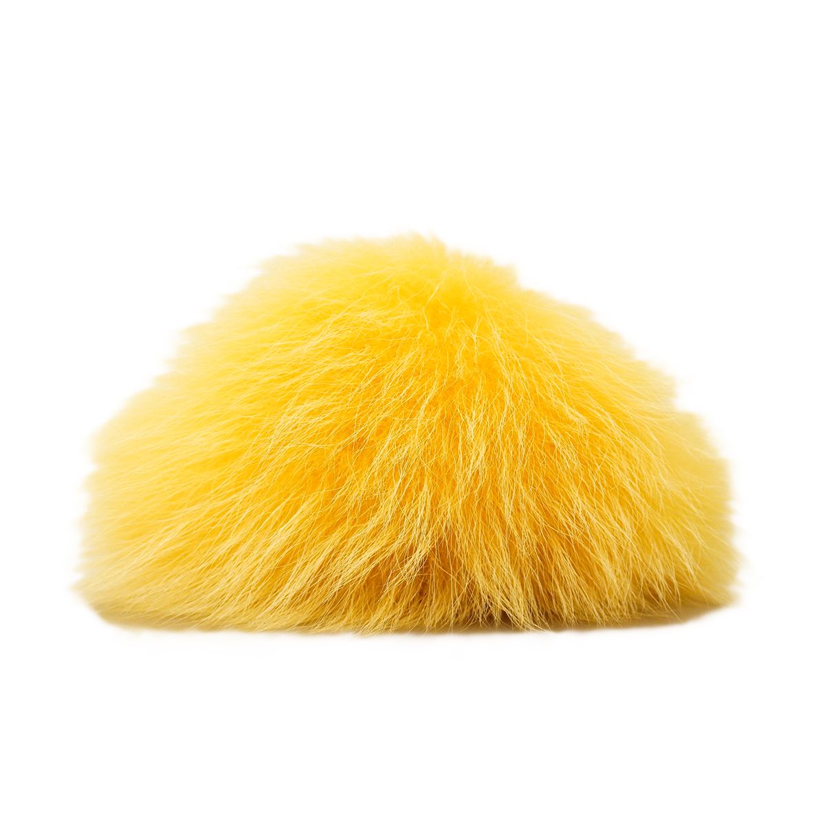 Fendi Key Holder Charm Montstar Fur Yellow Silver — view 3
