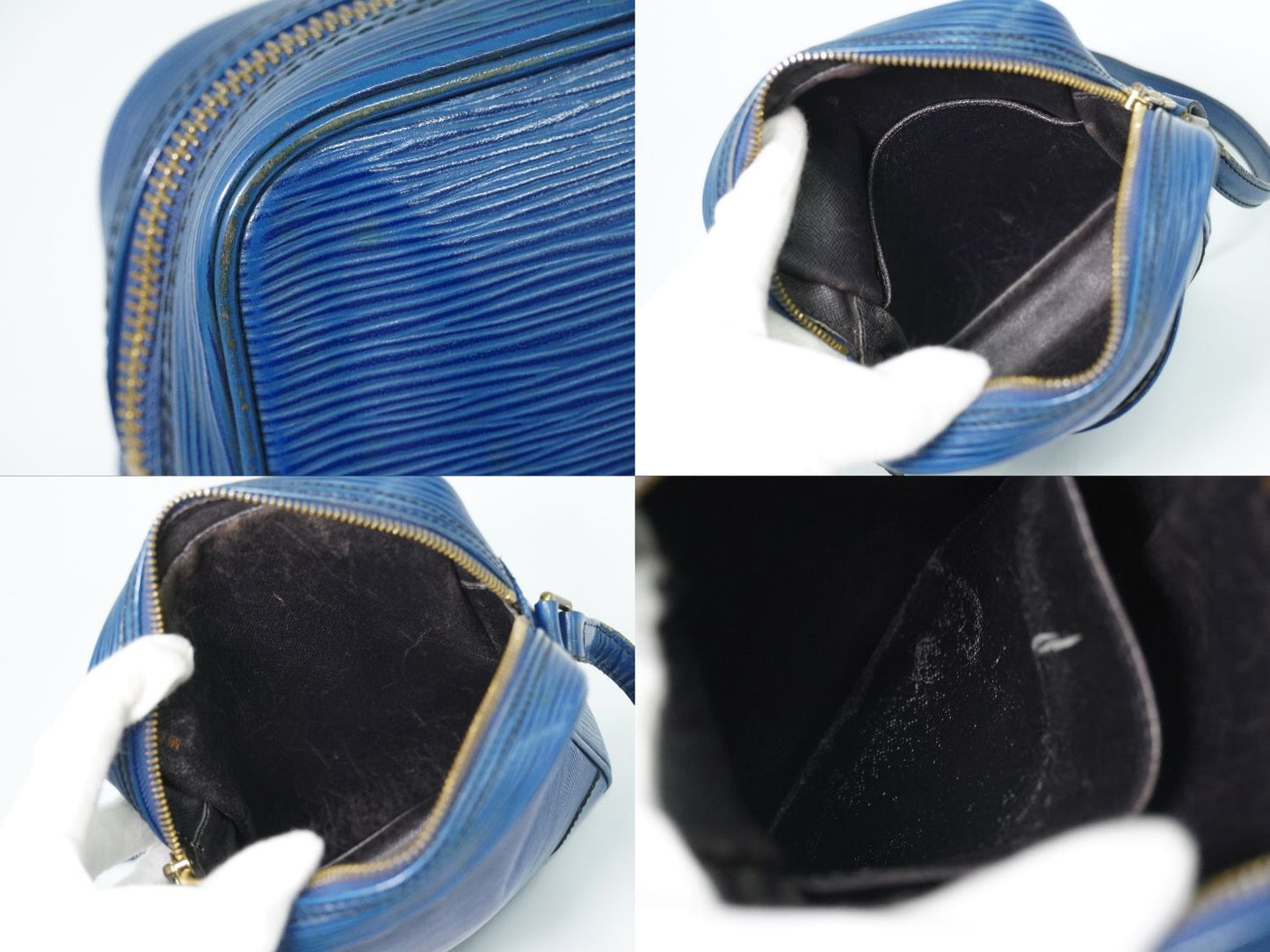 Louis Vuitton LV Danube Epi Leather Shoulder Bag Pochette Blue Second — view 8