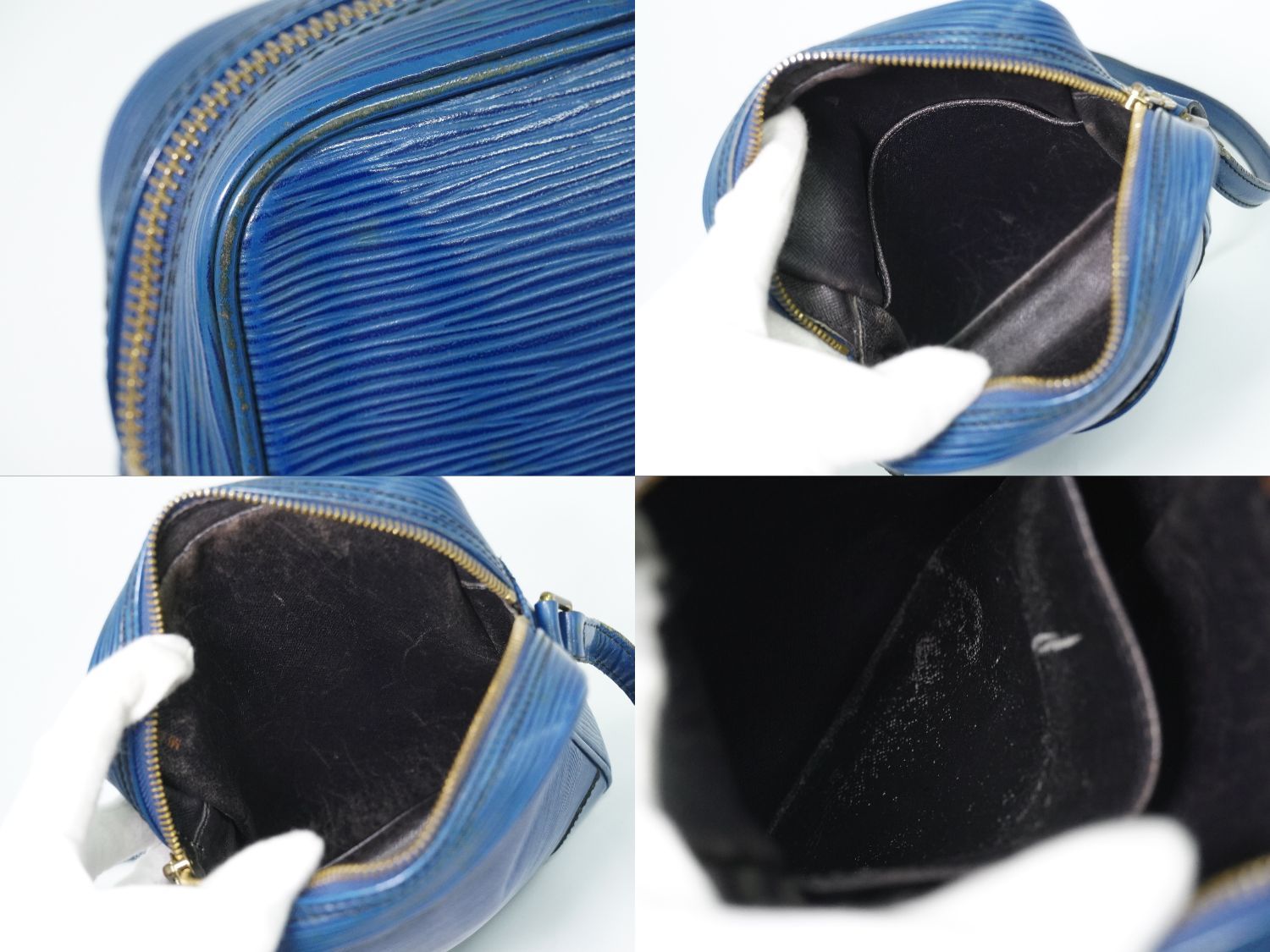Louis Vuitton LV Danube Epi Leather Shoulder Bag Pochette Blue Second — view 8