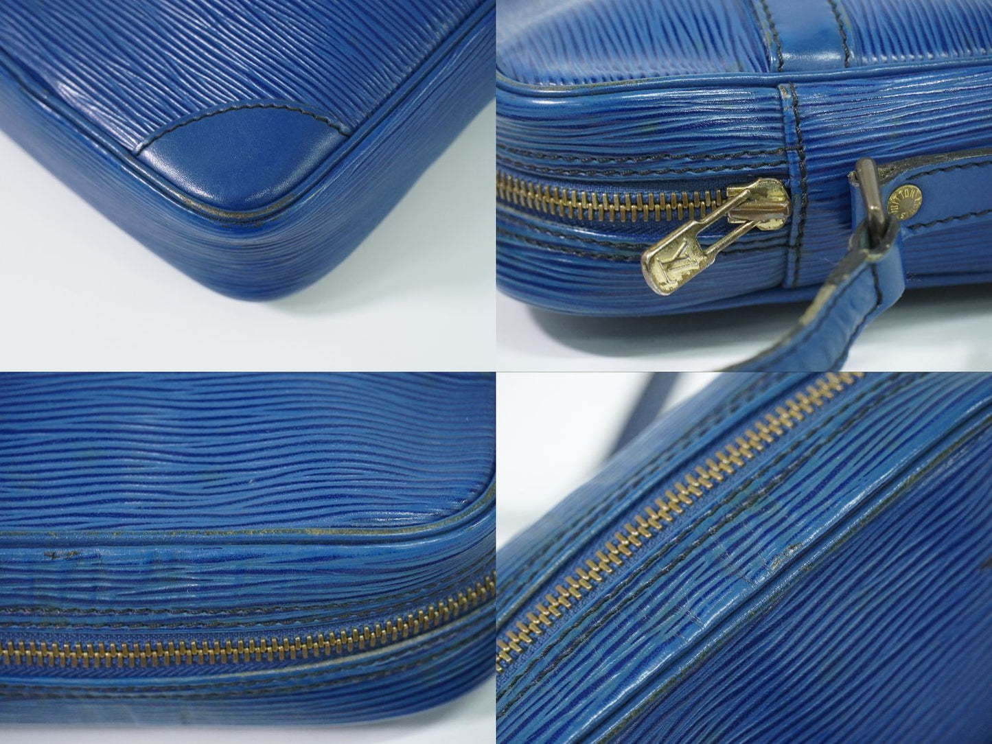 Louis Vuitton LV Danube Epi Leather Shoulder Bag Pochette Blue Second — view 7