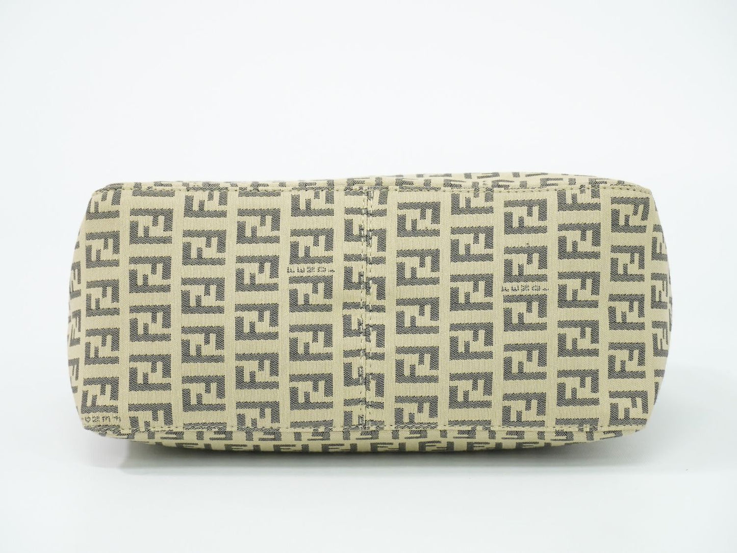 Fendi Pouch Mini Handbag Canvas Beige Zucchino Second — view 3