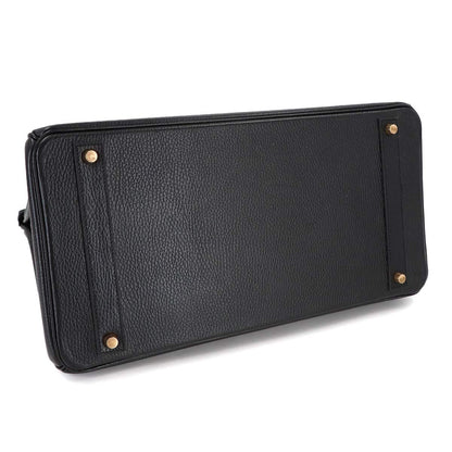 Hermes Birkin 40 Black Hand Bag Vintage Gold — view 4