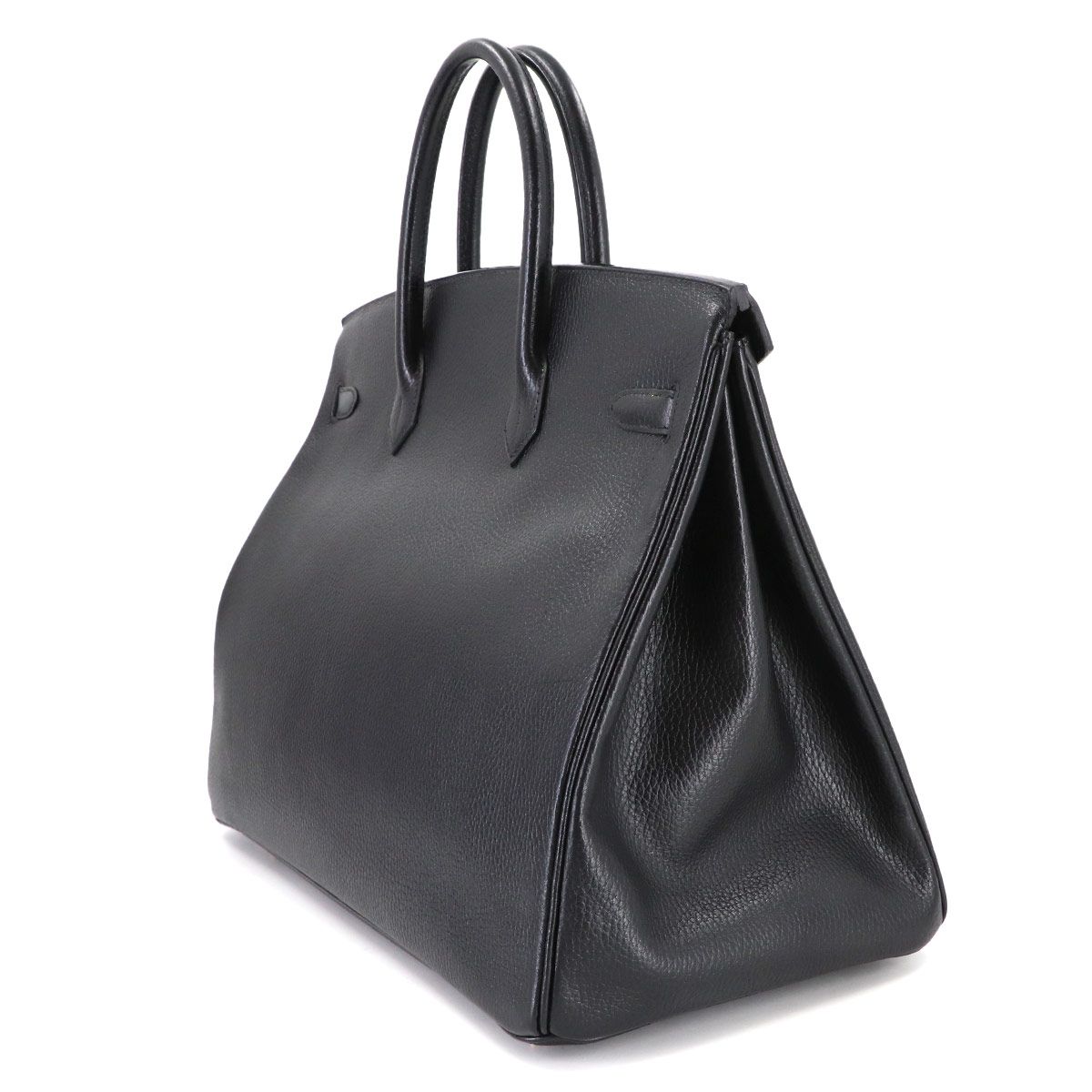 Hermes Birkin 40 Black Hand Bag Vintage Gold — view 3