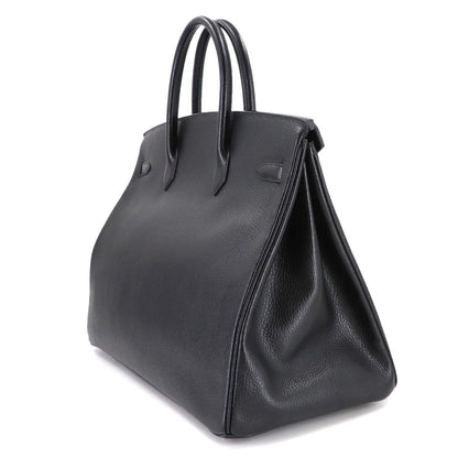 Hermes Birkin 40 Black Hand Bag Vintage Gold — view 3