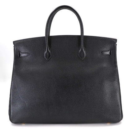 Hermes Birkin 40 Black Hand Bag Vintage Gold — view 2