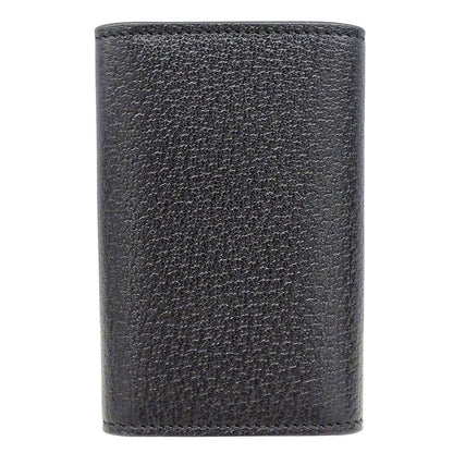 Gucci Key Case Petite Marmont Leather Black Key Simple Logo Key Holder — view 2
