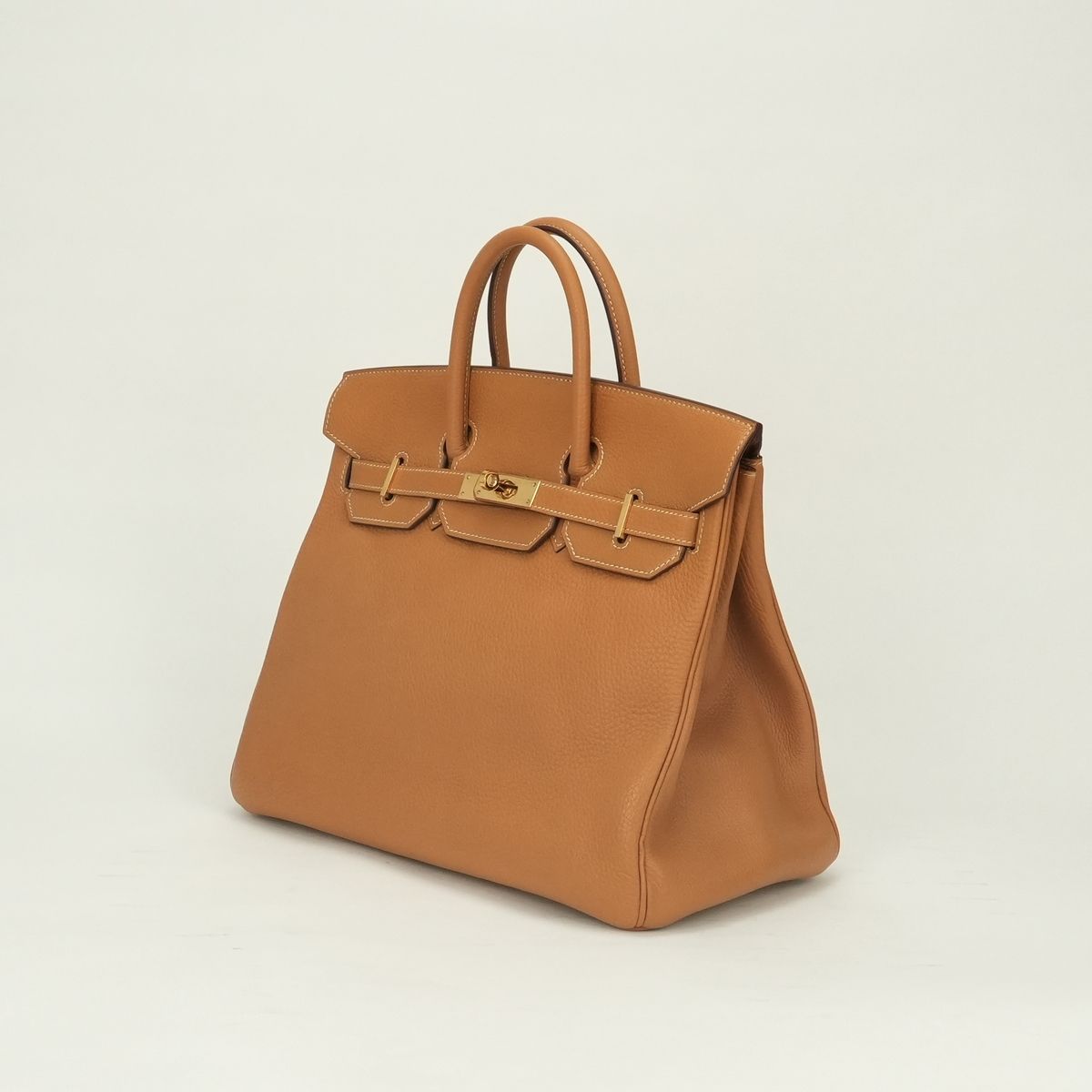 Hermes Haut a Courroies Hac 32 a Hac 32 Tote Natural Brown Beige Gold Handbag — view 2