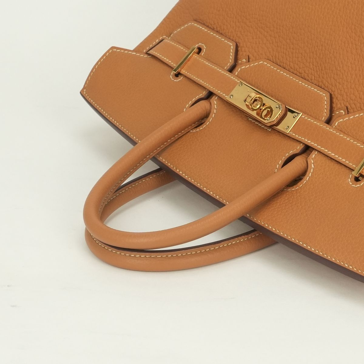 Hermes Haut a Courroies Hac 32 a Hac 32 Tote Natural Brown Beige Gold Handbag — view 4