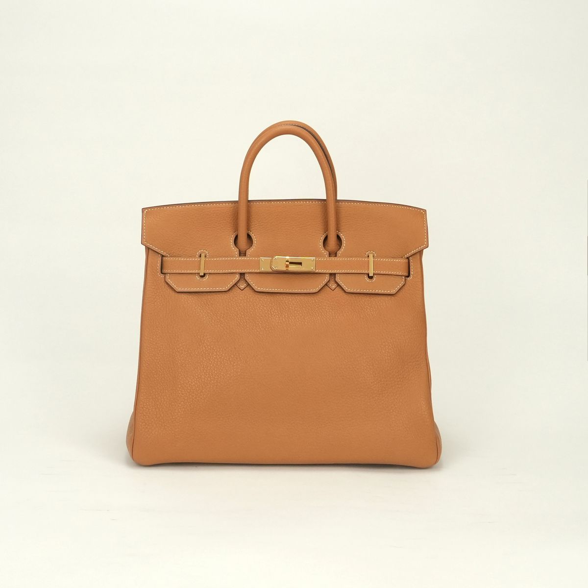 Hermes Haut a Courroies Hac 32 a Hac 32 Tote Natural Brown Beige Gold Handbag