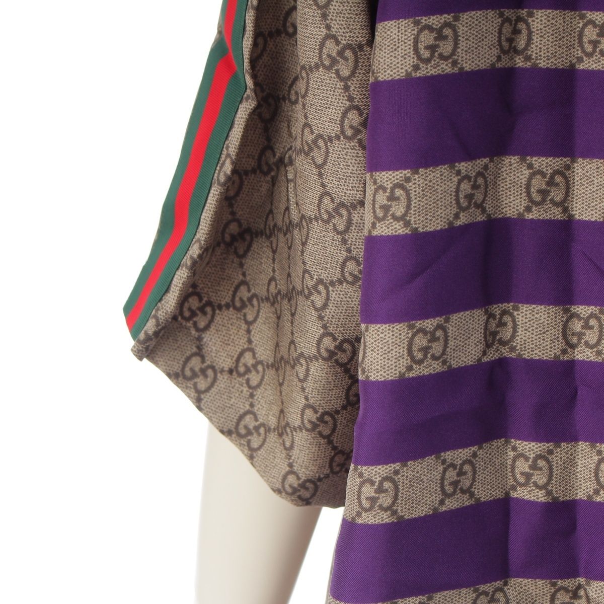 Gucci Silk Sherry Line GG Pattern Open Collar Color Short Sleeve Shirt — view 6
