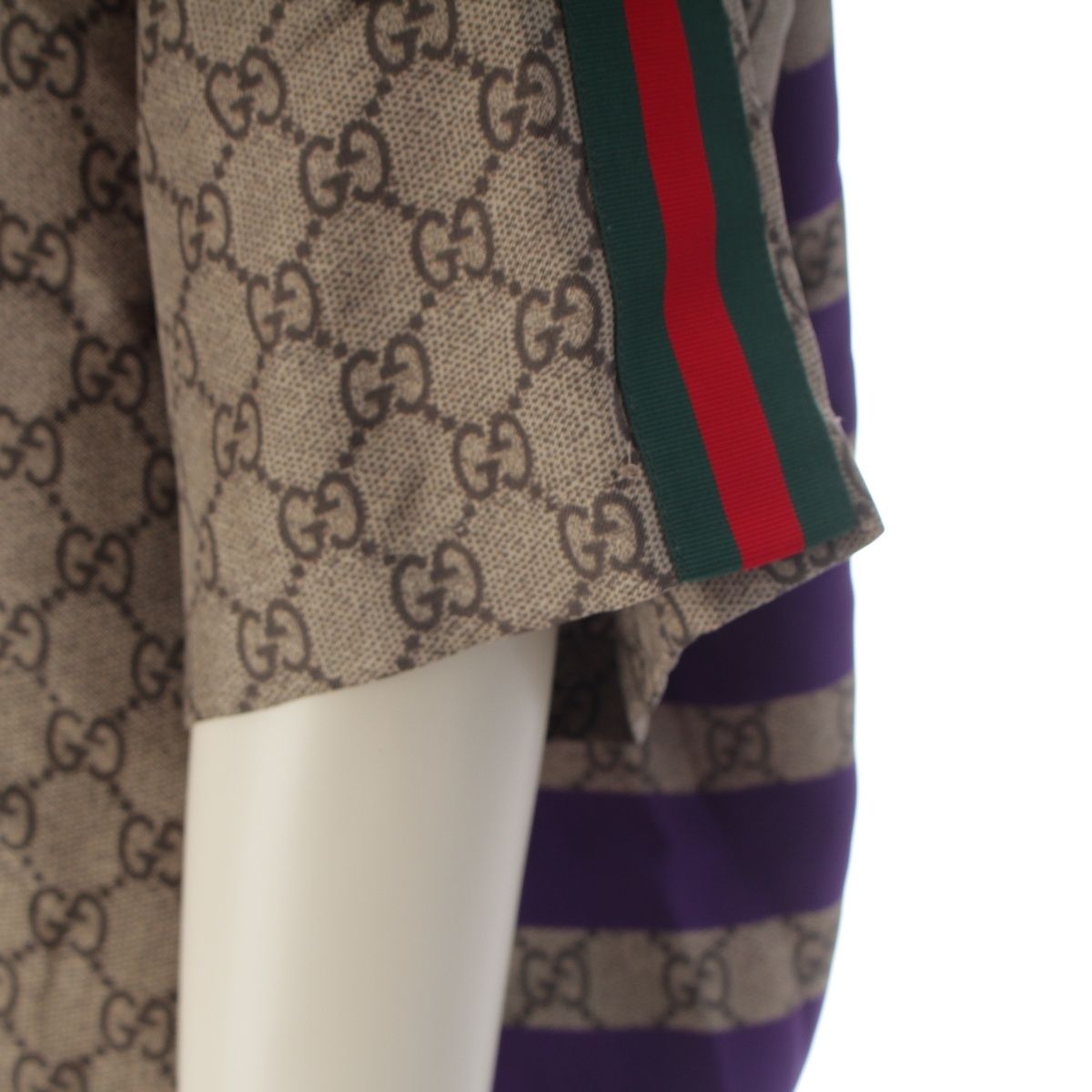 Gucci Silk Sherry Line GG Pattern Open Collar Color Short Sleeve Shirt — view 7