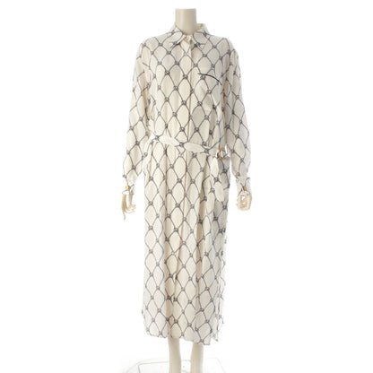 Louis Vuitton Silk LV Shirt Dress White 38