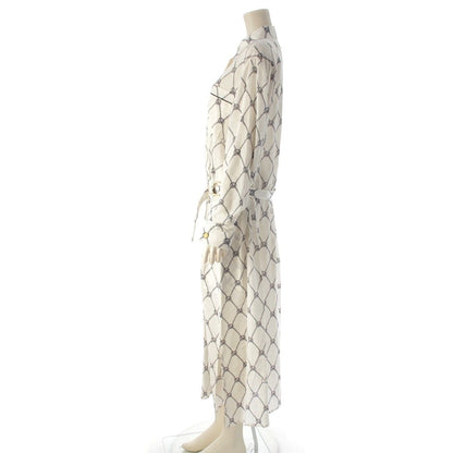 Louis Vuitton Silk LV Shirt Dress White 38 — view 3