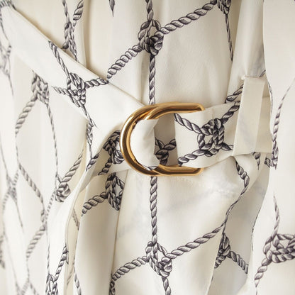Louis Vuitton Silk LV Shirt Dress White 38 — view 7