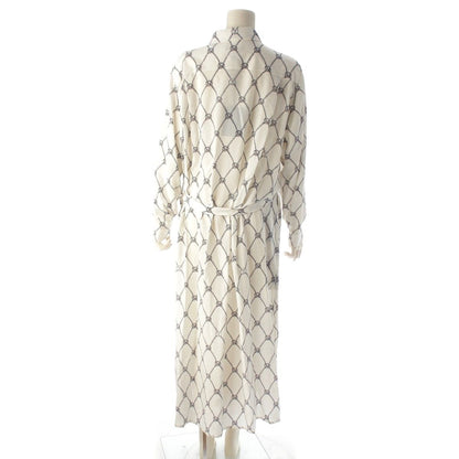 Louis Vuitton Silk LV Shirt Dress White 38 — view 4