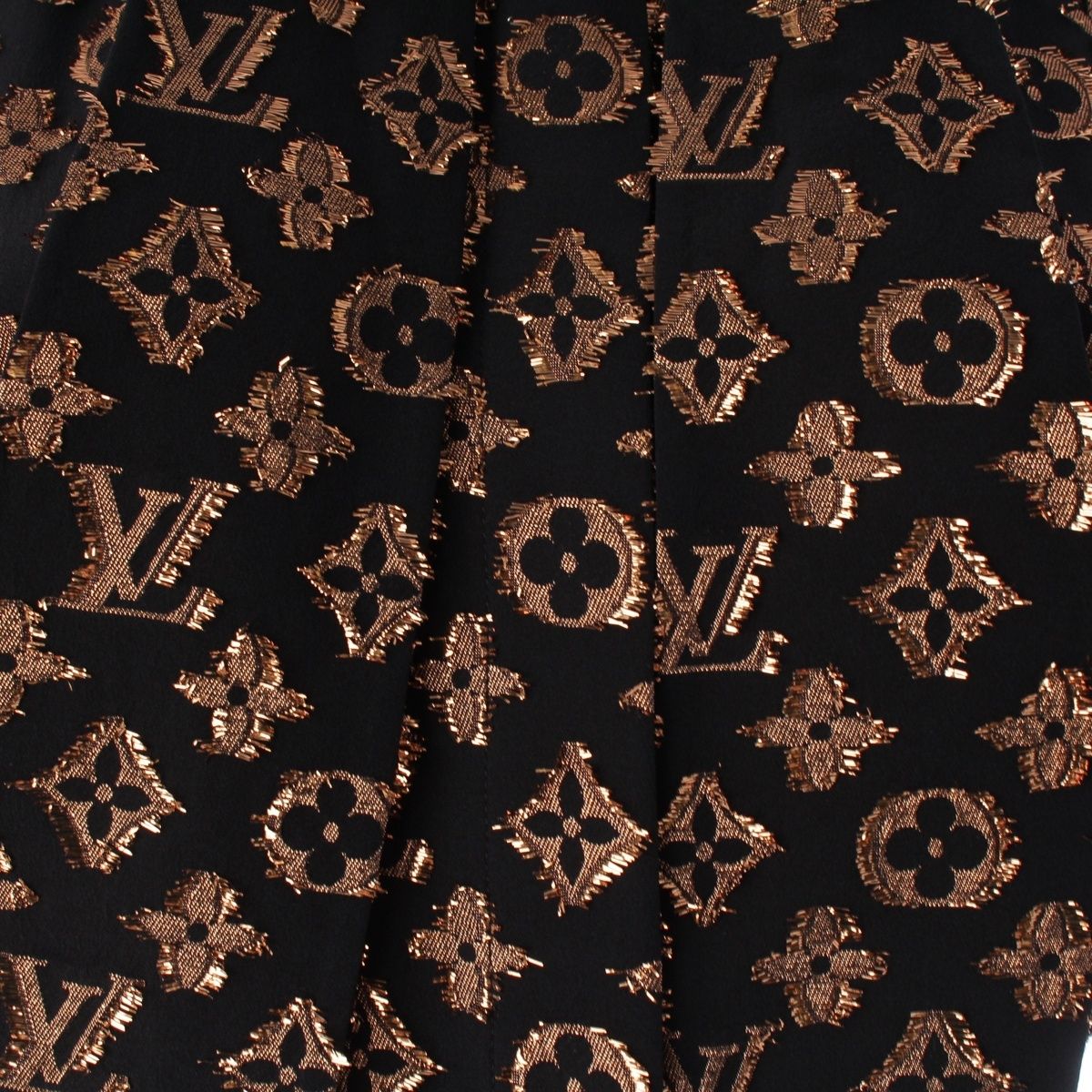 Louis Vuitton Monogram Bowtie Mini Dress Gold Black 38 — view 7