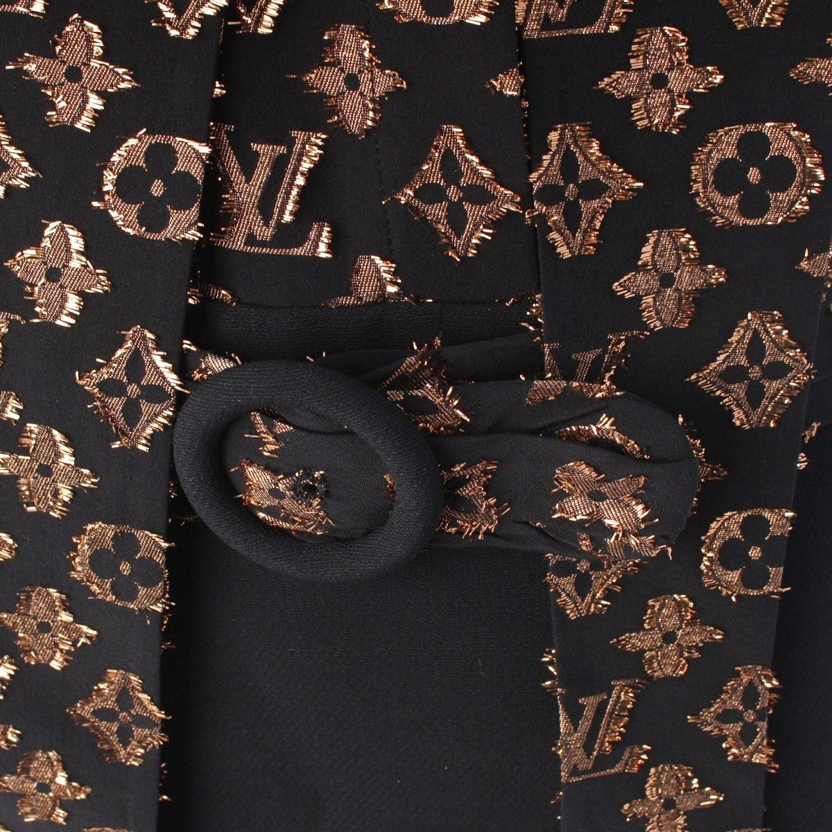 Louis Vuitton Monogram Bowtie Mini Dress Gold Black 38 — view 8