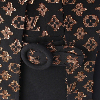 Louis Vuitton Monogram Bowtie Mini Dress Gold Black 38 — view 8