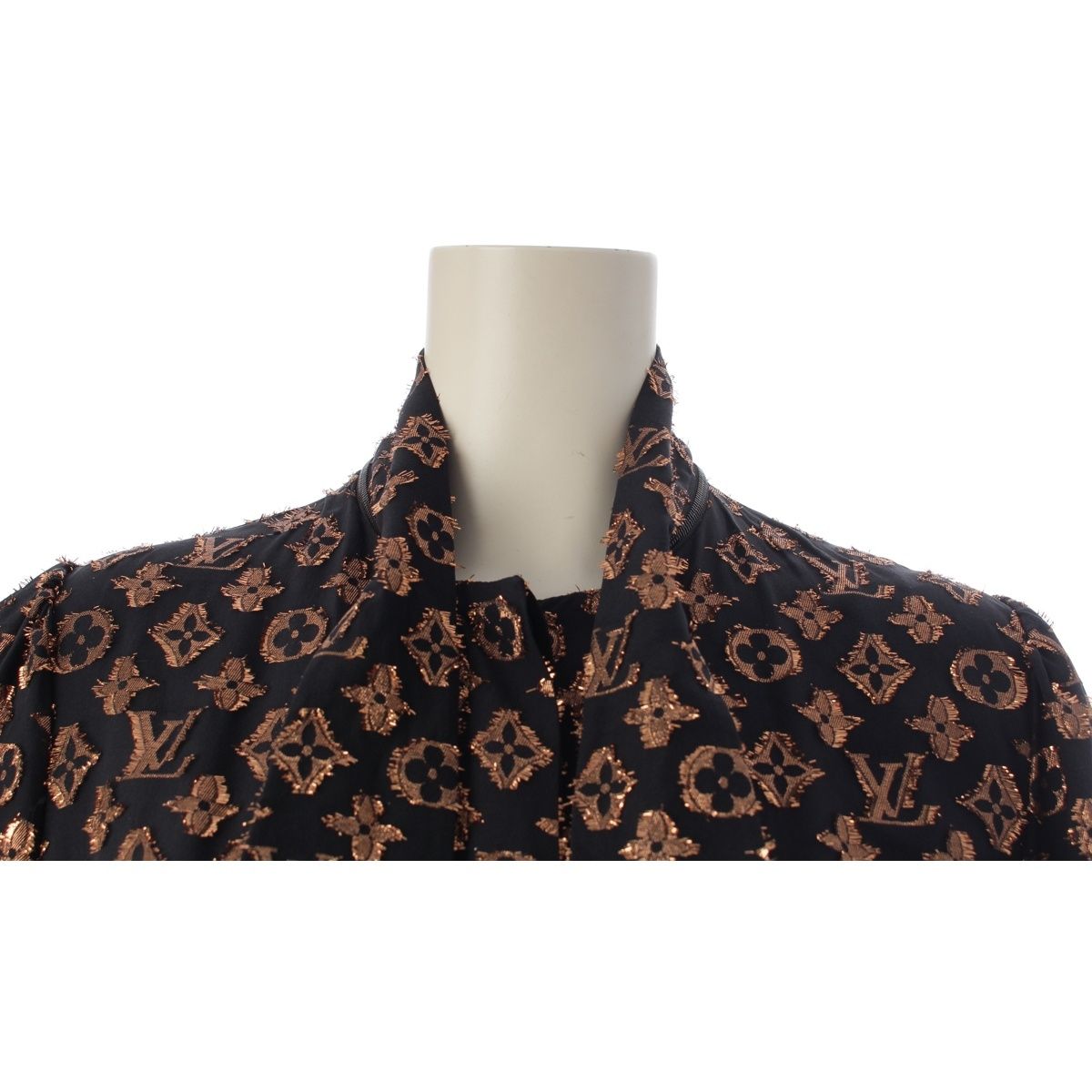 Louis Vuitton Monogram Bowtie Mini Dress Gold Black 38 — view 5