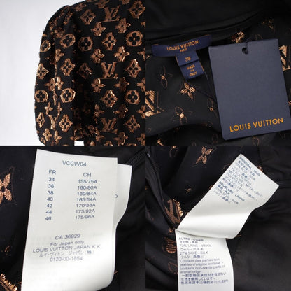 Louis Vuitton Monogram Bowtie Mini Dress Gold Black 38 — view 9