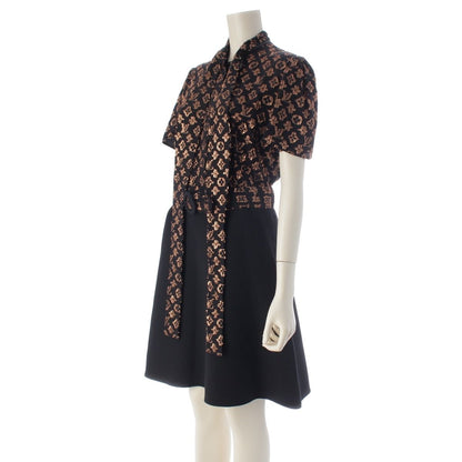 Louis Vuitton Monogram Bowtie Mini Dress Gold Black 38 — view 2