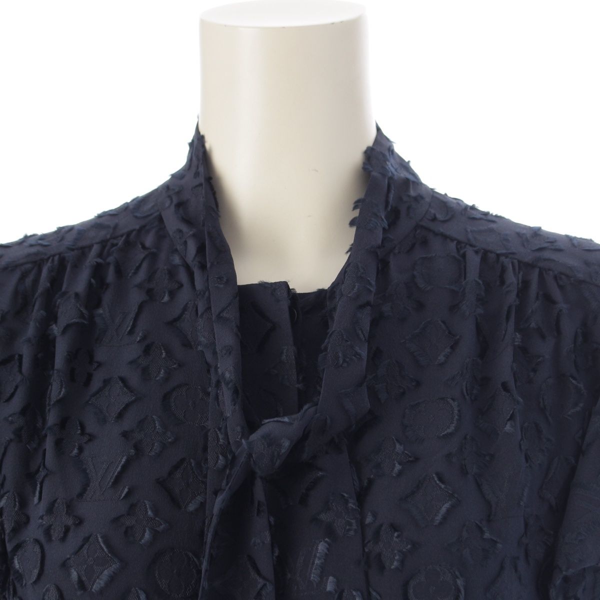 Louis Vuitton Monogram Bowtie Mini Dress Navy 38 — view 5