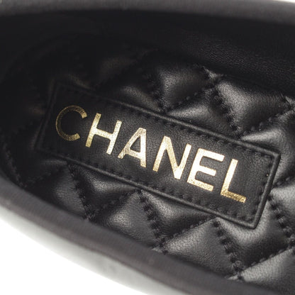 Chanel Leather CC Logo Mary Jane Flat Ballet Pumps Shoes Black — view 7