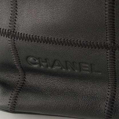 Chanel Stand Leather Chocolate Bar Fringe Handbag Black — view 8