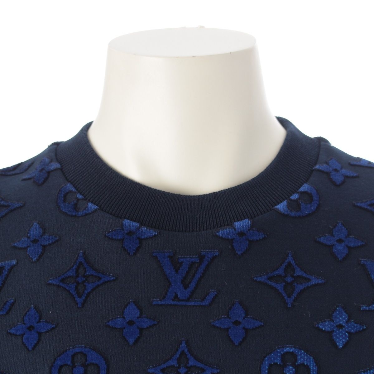 Louis Vuitton Cotton Gradient Monogram Sweatshirt Blue Navy — view 5