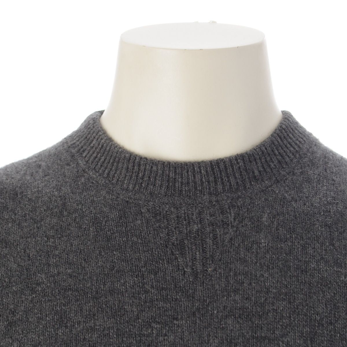 Louis Vuitton Cashmere Monogram Half&half Knit Sweater Gray — view 5