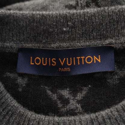 Louis Vuitton Cashmere Monogram Half&half Knit Sweater Gray — view 9