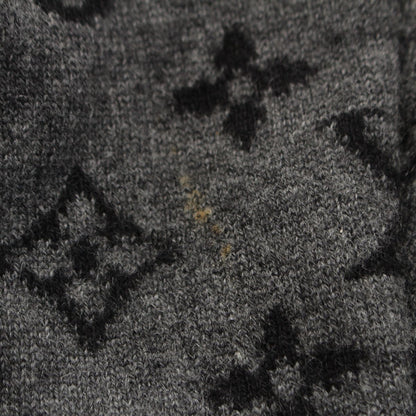 Louis Vuitton Cashmere Monogram Half&half Knit Sweater Gray — view 8