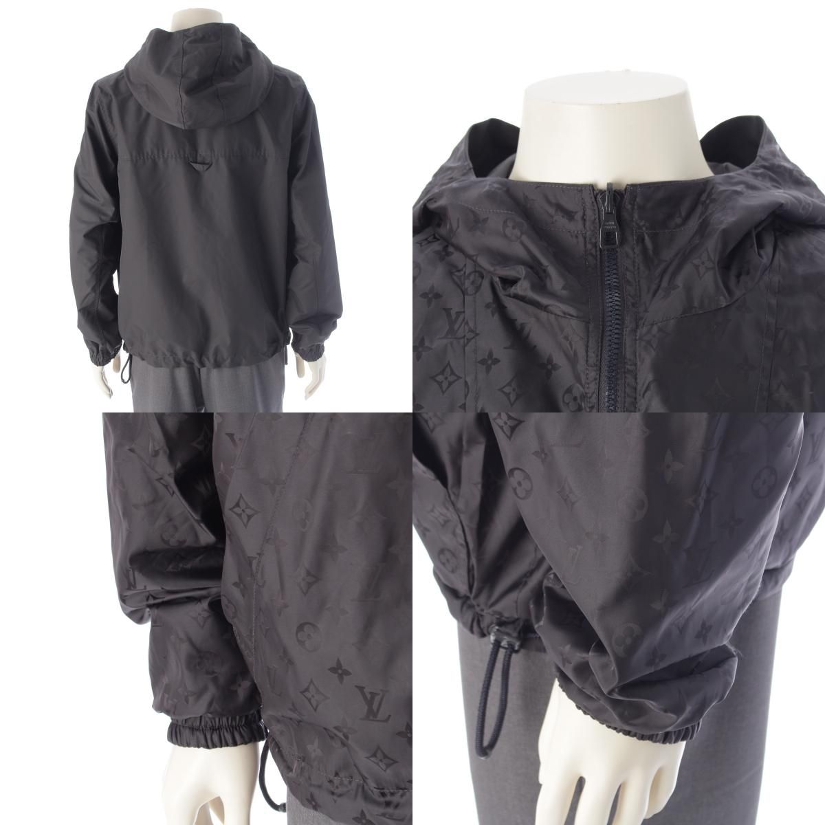 Louis Vuitton Nylon Monogram Reversible Jacket Black Gray 46 — view 8
