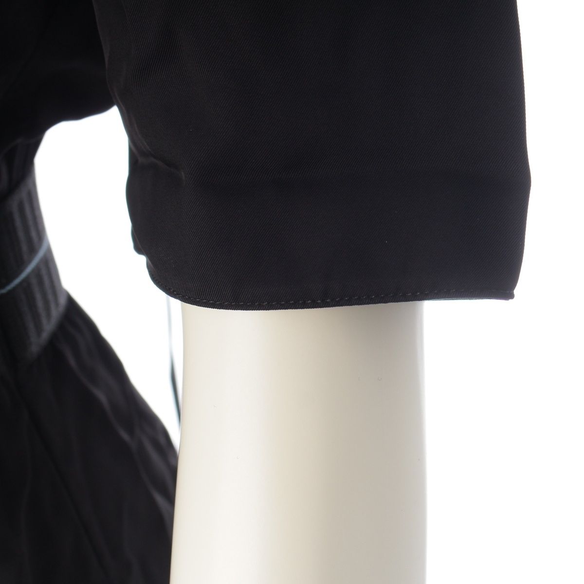 Prada Logo Waist Dress Viscose Black 36 — view 6