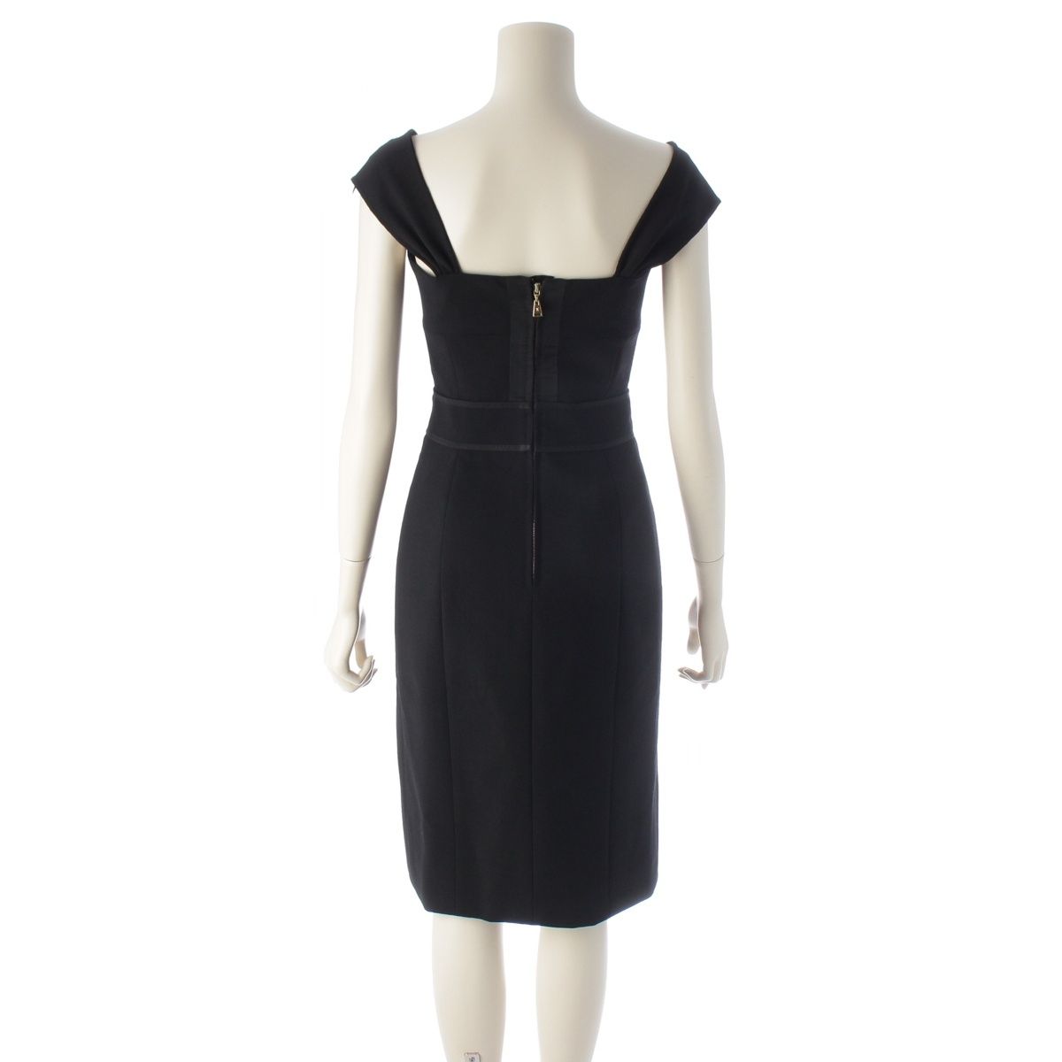 Louis Vuitton Wool by Mark Jacobs Back Zip Dress Black 34 — view 4