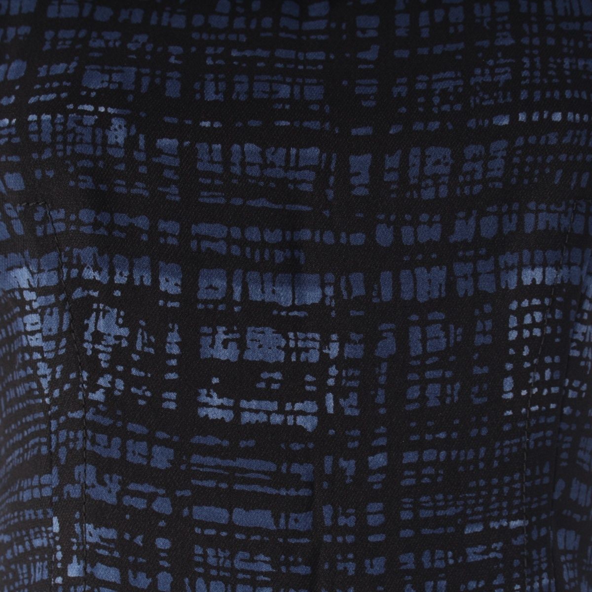 Prada Silk Archive Check Graphic All Over Pattern Sleeveless Dress Blue Black — view 9