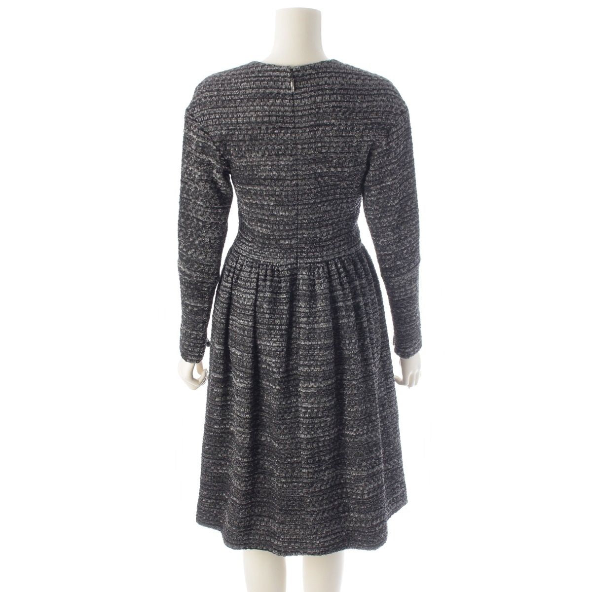 Chanel Tweed Karl Lagerfeld tan Long Dress Gray 34 — view 4