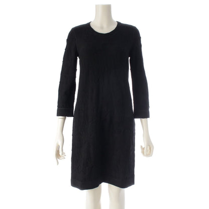 Chanel Wool Scuba Knit Dress Black 34