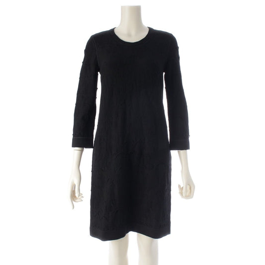 Chanel Wool Scuba Knit Dress Black 34