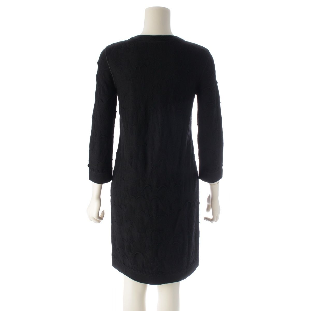 Chanel Wool Scuba Knit Dress Black 34 — view 4