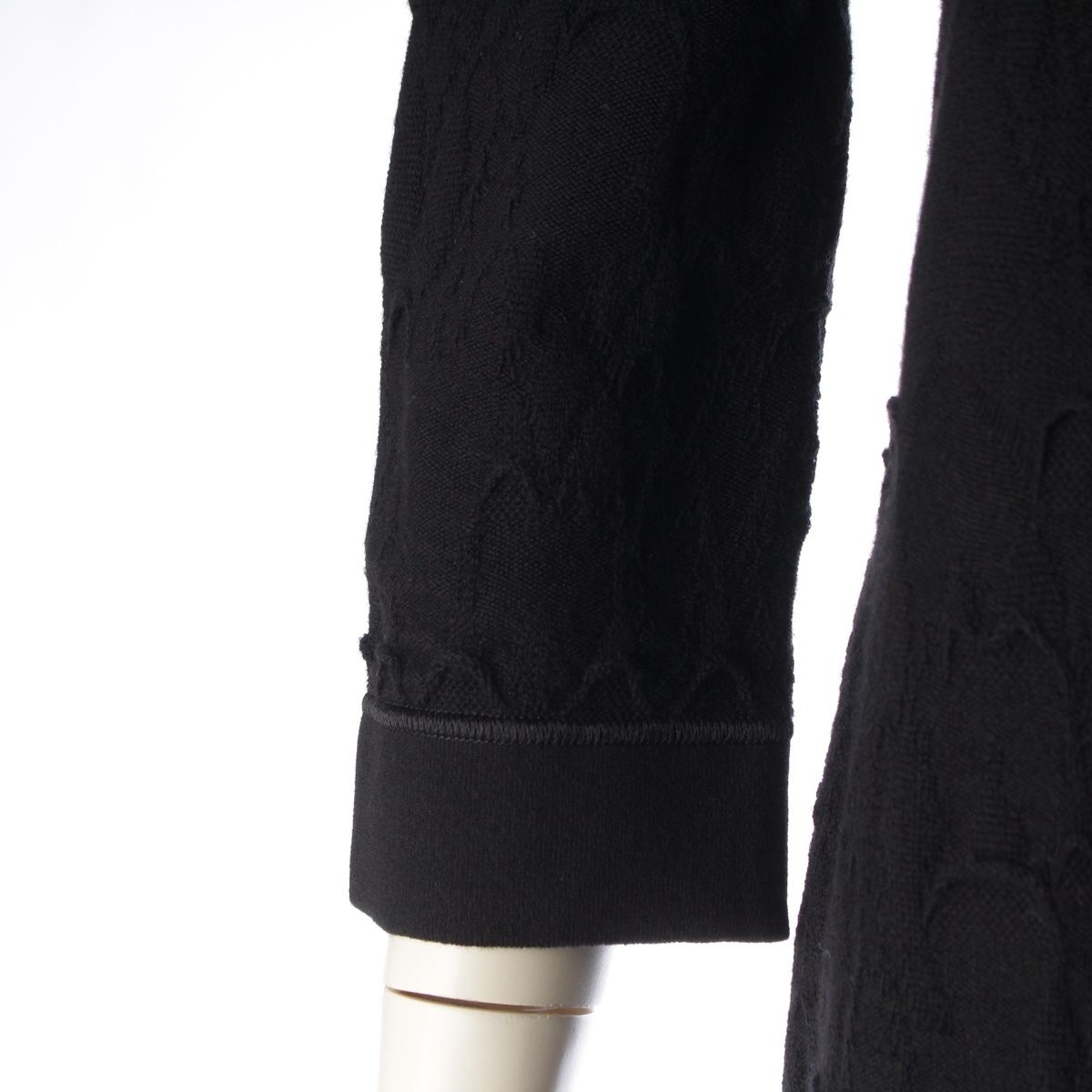 Chanel Wool Scuba Knit Dress Black 34 — view 6