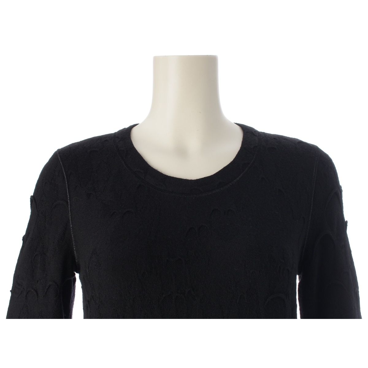 Chanel Wool Scuba Knit Dress Black 34 — view 5